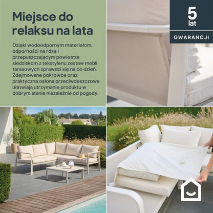 Loungesæt Mallia 5-Personer Beige Aluminium