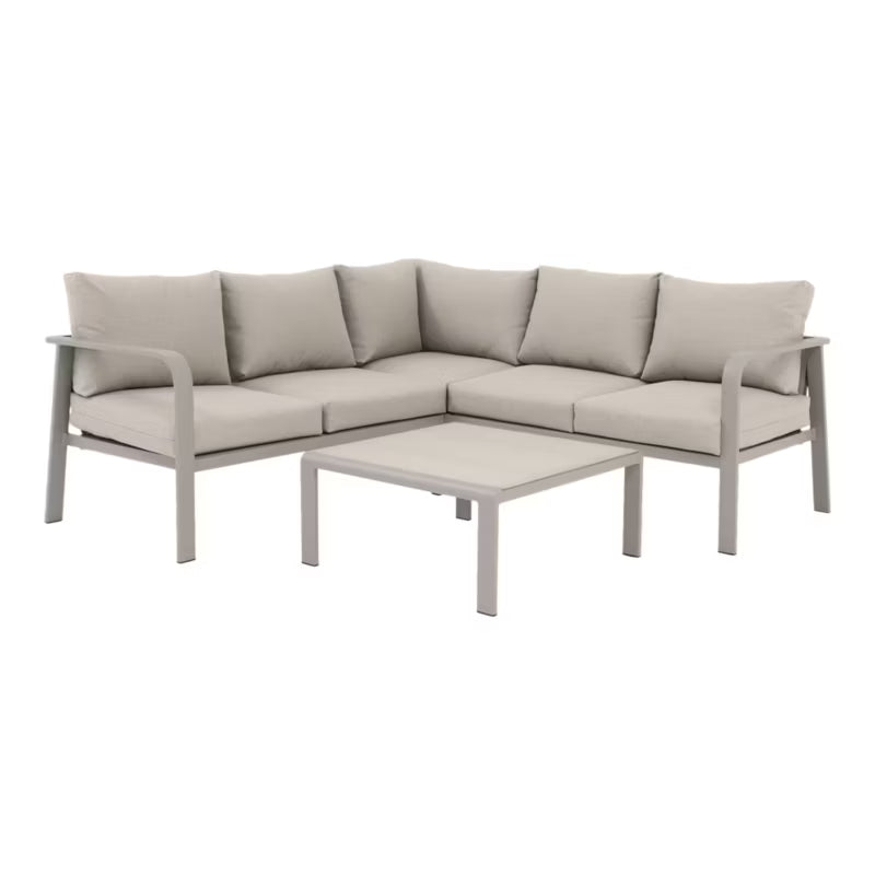 Loungesæt Mallia 5-Personer Beige Aluminium