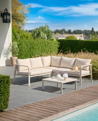 Loungesæt Mallia 5-Personer Beige Aluminium