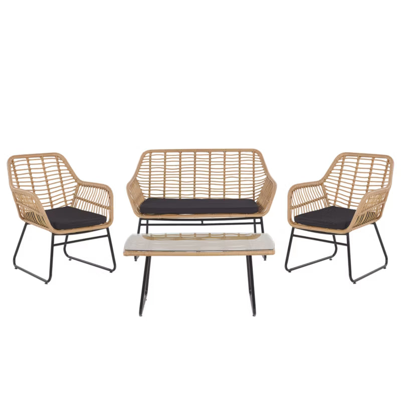 Loungesæt Minori 4 Personer Polyratan Beige