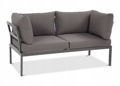 Loungesæt Modulopbygget Sofa og Bord Mørkegrå