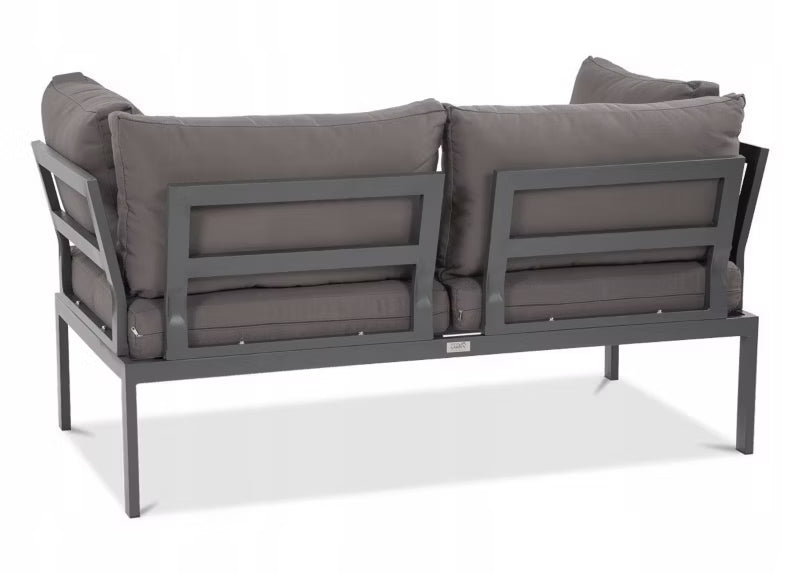 Loungesæt Modulopbygget Sofa og Bord Mørkegrå