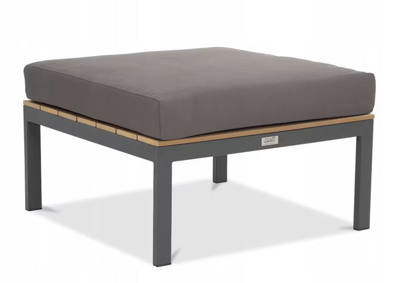 Loungesæt Modulopbygget Sofa og Bord Mørkegrå