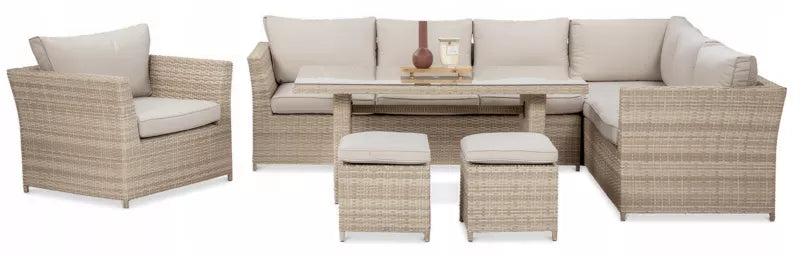 Loungesæt MONIZ DINING PLUS 273x208 cm Beige
