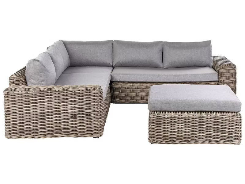 Loungesæt Palermo Polyrattan Lysebrun