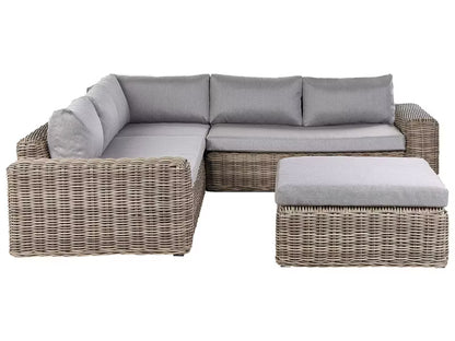 Loungesæt Palermo Polyrattan Lysebrun
