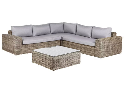 Loungesæt Palermo Polyrattan Lysebrun