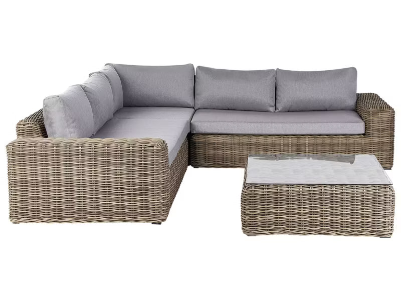 Loungesæt Palermo Polyrattan Lysebrun