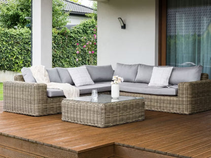 Loungesæt Palermo Polyrattan Lysebrun