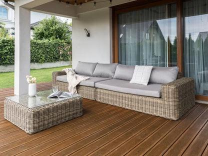 Loungesæt Palermo Polyrattan Lysebrun