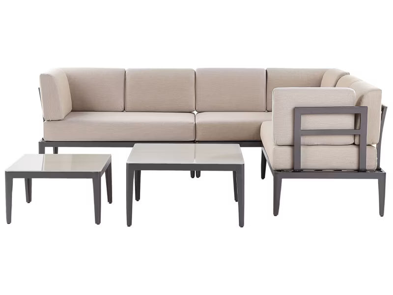 Loungesæt RIMA III 6 Personer Beige Aluminium