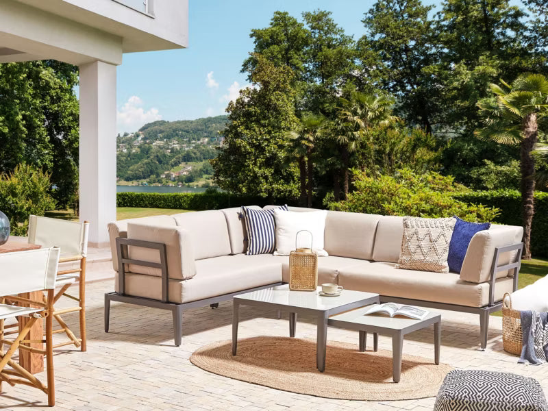 Loungesæt RIMA III 6 Personer Beige Aluminium