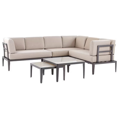 Loungesæt RIMA III 6 Personer Beige Aluminium