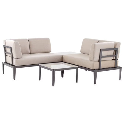 Loungesæt RIMA III 6 Personer Beige Aluminium