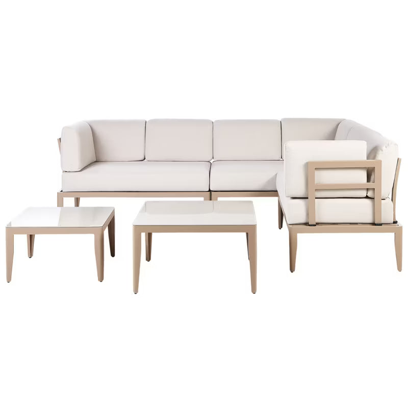 Loungesæt Rima III 6-Personers Lys Beige Aluminium
