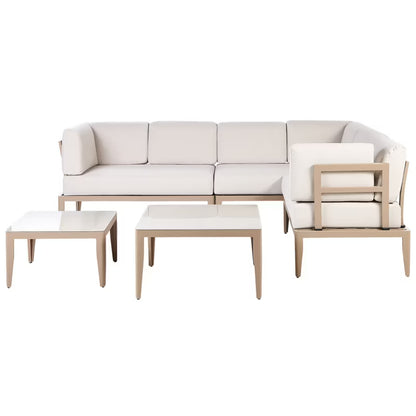 Loungesæt Rima III 6-Personers Lys Beige Aluminium