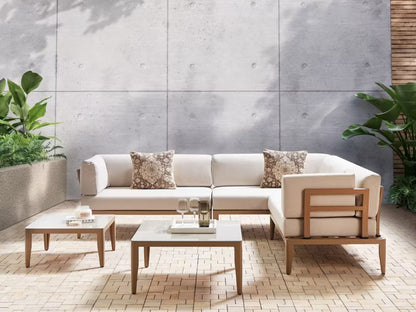 Loungesæt Rima III 6-Personers Lys Beige Aluminium