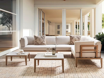 Loungesæt Rima III 6-Personers Lys Beige Aluminium