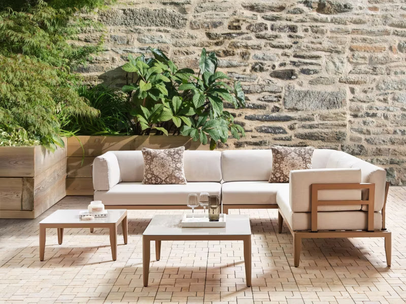 Loungesæt Rima III 6-Personers Lys Beige Aluminium