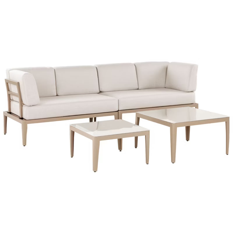 Loungesæt Rima III 6-Personers Lys Beige Aluminium