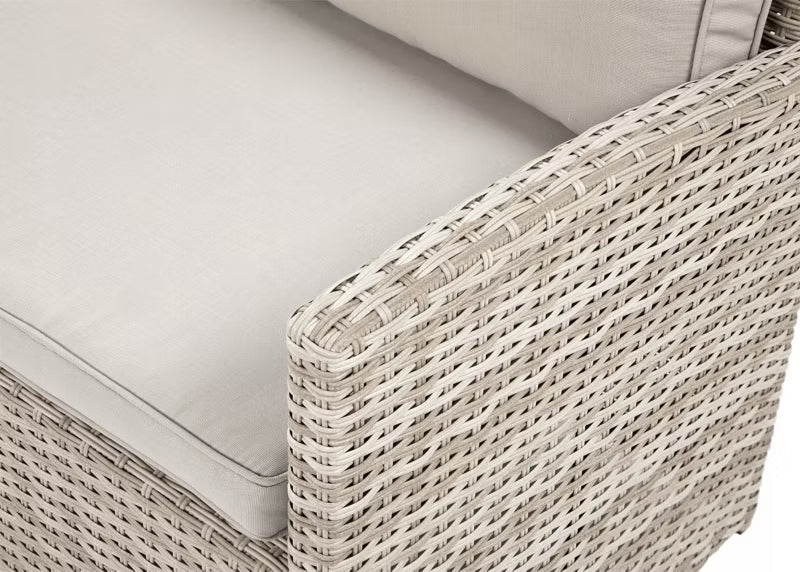 Loungesæt Salo 220x220 cm Beige Poly简rattan med Bord