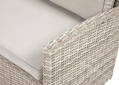Loungesæt Salo 220x220 cm Beige Poly简rattan med Bord