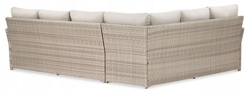 Loungesæt Salo 220x220 cm Beige Poly简rattan med Bord