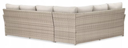 Loungesæt Salo 220x220 cm Beige Poly简rattan med Bord