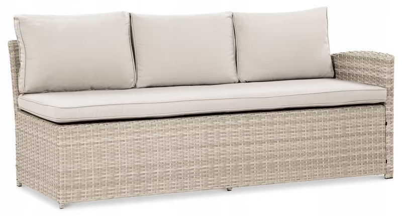Loungesæt Salo 220x220 cm Beige Poly简rattan med Bord