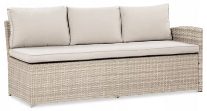 Loungesæt Salo 220x220 cm Beige Poly简rattan med Bord