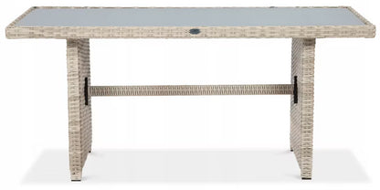 Loungesæt Salo 220x220 cm Beige Poly简rattan med Bord