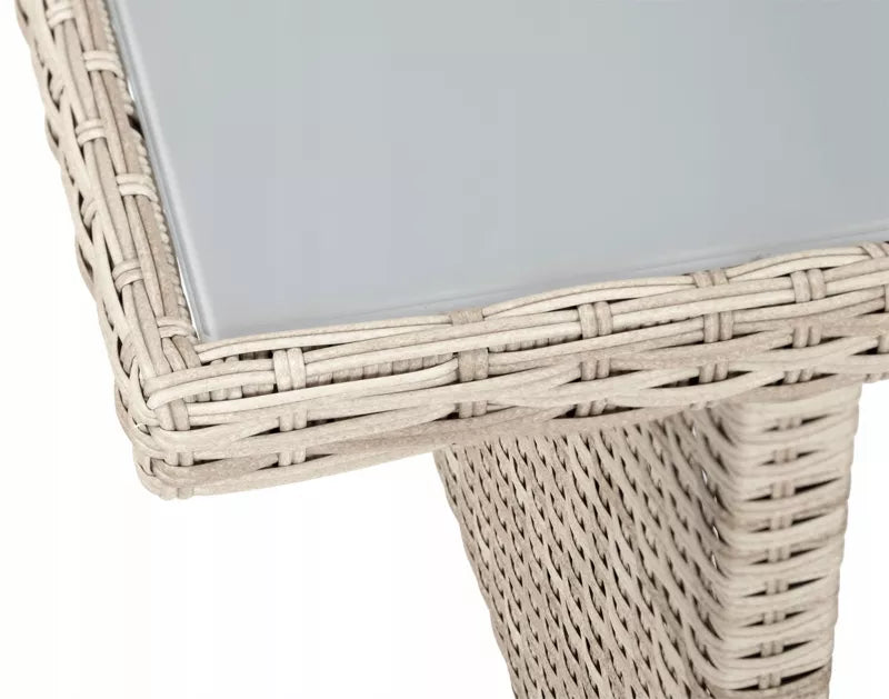 Loungesæt Salo 220x220 cm Beige Poly简rattan med Bord