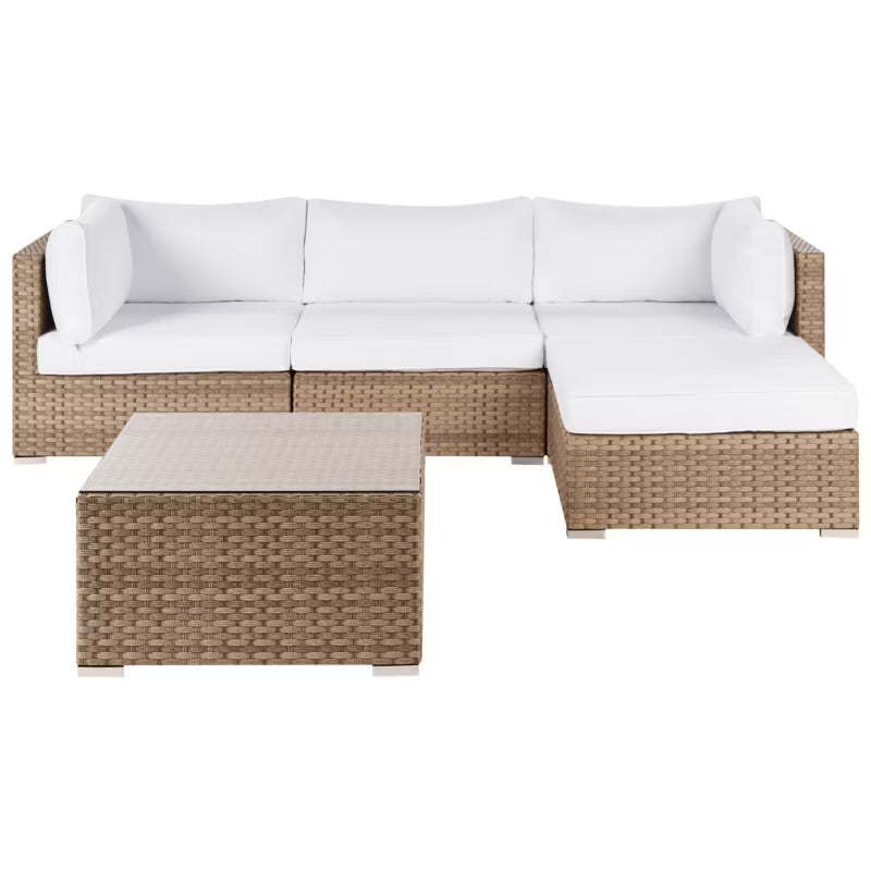 Loungesæt Sano 4 Personer Natur Polyrattan med Bord