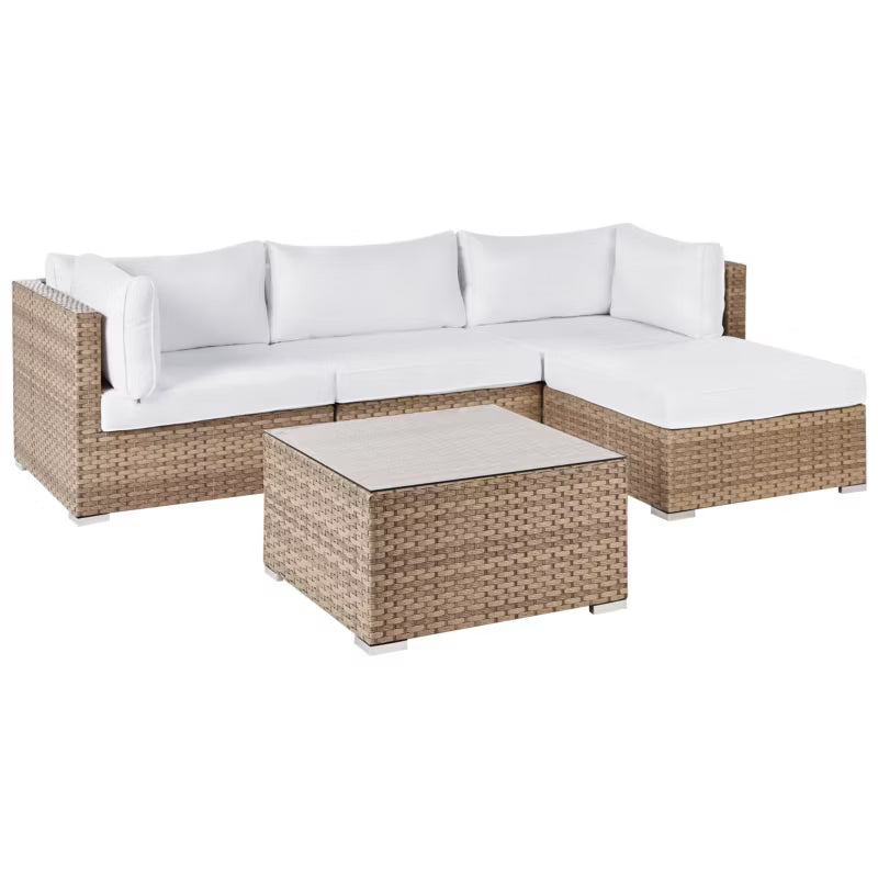 Loungesæt Sano 4 Personer Natur Polyrattan med Bord