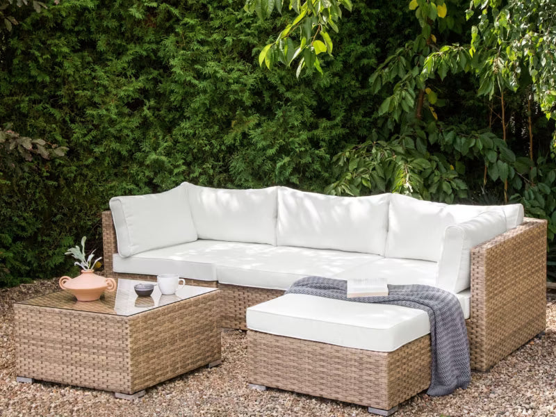 Loungesæt Sano 4 Personer Natur Polyrattan med Bord