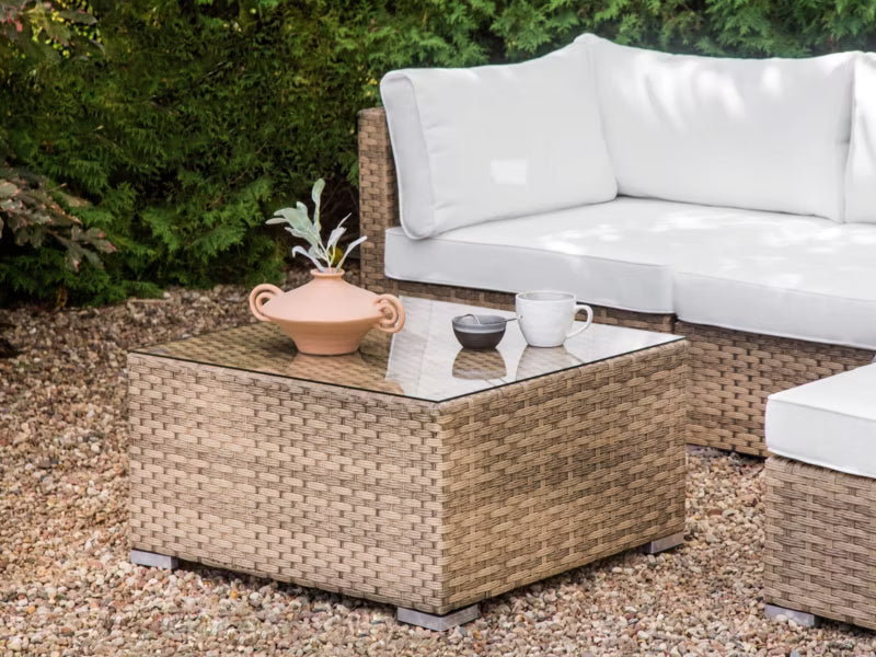 Loungesæt Sano 4 Personer Natur Polyrattan med Bord