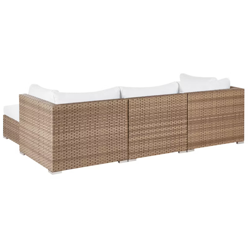 Loungesæt Sano 4 Personer Natur Polyrattan med Bord