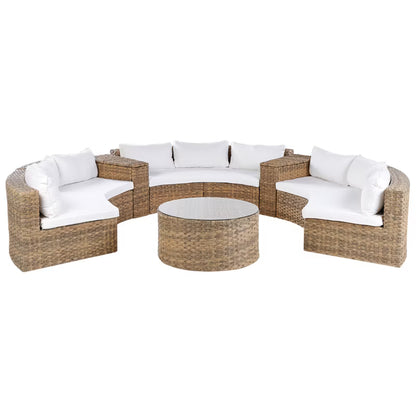 Loungesæt Severo 9 Personer Brun Poly简rattan