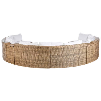 Loungesæt Severo 9 Personer Brun Poly简rattan