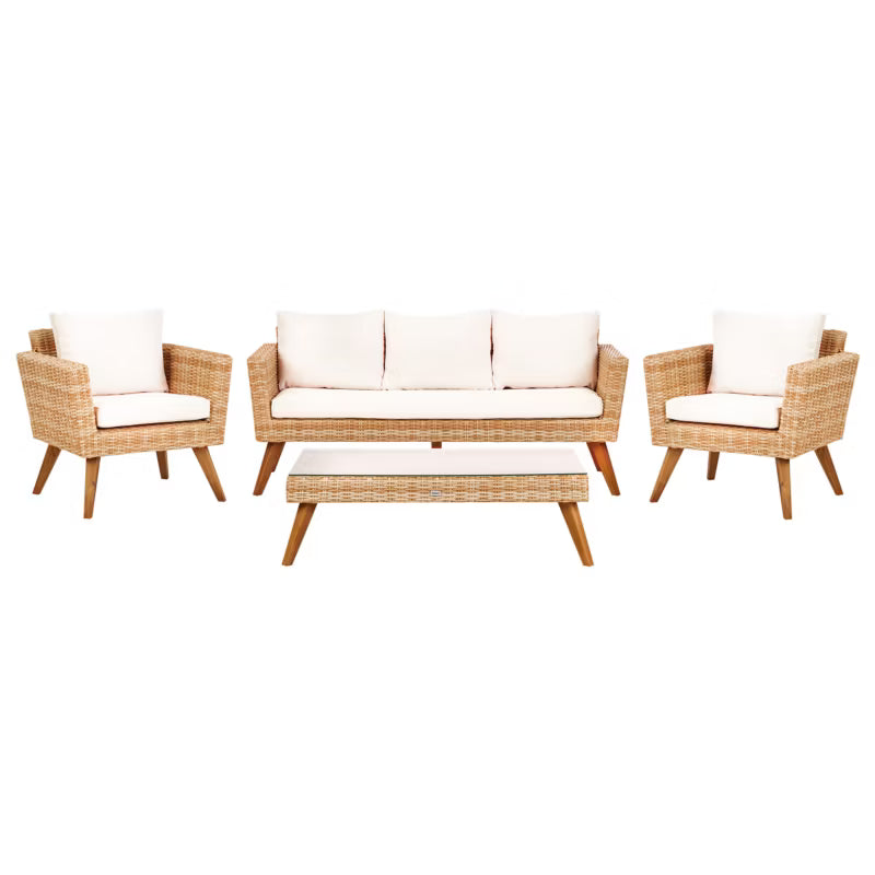 Loungesæt Vittoria XL 5 Personer Off-White Technorattan