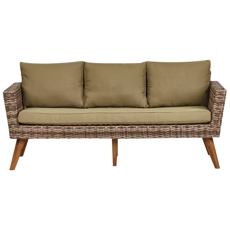 Loungesæt Vittoria XL 5 Personer Olivengrøn Poly疏rattan