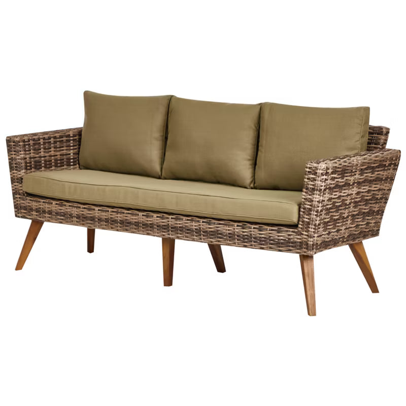 Loungesæt Vittoria XL 5 Personer Olivengrøn Poly疏rattan