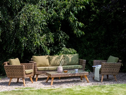 Loungesæt Vittoria XL 5 Personer Olivengrøn Poly疏rattan