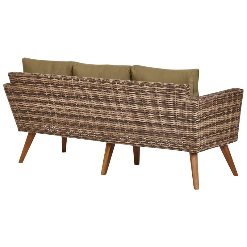 Loungesæt Vittoria XL 5 Personer Olivengrøn Poly疏rattan