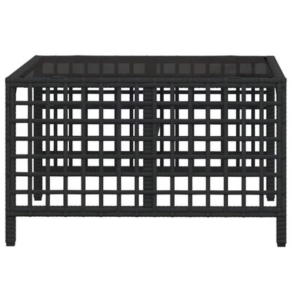 Loungesæt Havemøbler 6 Personer Sort Polyrattan