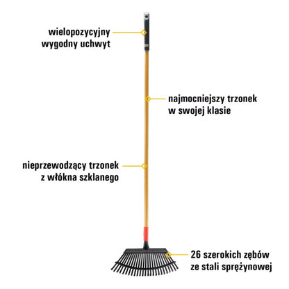 Løvrive 45 cm med 19 Ståltænder