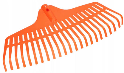 Løvrive 45 cm 23 Tænder Orange med Skaft