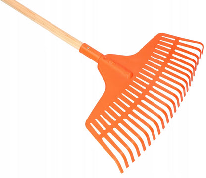 Løvrive 45 cm 23 Tænder Orange med Skaft