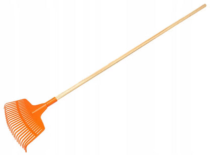Løvrive 45 cm 23 Tænder Orange med Skaft
