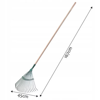 Løvrive 45 cm med Skaft Stål